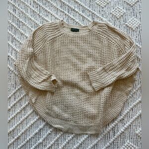 Lauren (Ralph Lauren), cream sweater, size XS